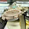 Armbandsur Luxury Custom Bling Iced Out Watches White Gold Plated Moiss Anite Diamond Watchess 5A High Quality Replication Mechanical RTPR