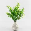 Dekoracyjne kwiaty plastikowe sztuczna roślina realistyczna sztuczna zielona dekoracje liści życiowy fałszywy łodyg do artykułów biurowych domowych