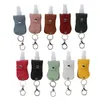 Lagringsflaskor Portable Travel Bottle Keychain Fine Mist Spray Tom återanvändbar behållare med läder för bärare 28ed