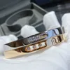 braccialetto rigido di design Bracciale per donna cristallo di diamante di altissima qualità Placcato in oro 18 carati stile classico Non sbiadisce regali premium con scatola 018