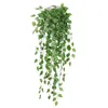 Couronnes de fleurs décoratives 240 cm plante artificielle en plastique feuille de lierre guirlande verte longue vigne faux feuillage couronne de fleurs guirlande suspendue pour la décoration de mariage à la maison T230217