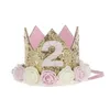 Festhattar baby födelsedag hatt pojkar flickor priness krona nummer 1: a 2 år gamla dekorationer duscha barnförsörjning