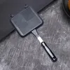 Backformen Doppelseitige Bratpfanne Pfannkuchen Omelett Küchenbedarf Flip Abnehmbare Sandwich Maker für Camping Toast