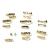 Мужские золотые зубы Grillz, набор модных ювелирных изделий в стиле хип-хоп, высокое качество, восемь 8 верхних зубов, шесть 6 нижних грилей