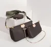 Hoogwaardige damestas Handtas Originele doos Datumcode Portemonnee clutch schouder messenger cross body serienummer drie in één bag283Y