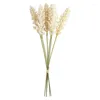 Dekorativa blommor y1qb Artificial Flower Simulation Wheat Ear 6 st Fake Floral Ornament Supplies for Home Living Room Decoration