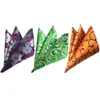 Noeuds papillon 3 Packs Hommes Mode Floral Pocket Square Mouchoir Fête De Mariage Hanky