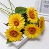 Ghirlande di fiori decorativi 5 pezzi girasoli finti lunghi 20 '' artificiali selezionano fiori di seta finti per la decorazione del soggiorno del negozio dell'ufficio domestico