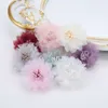 Dekorative Blumenkränze, 10 Stück, Chiffon-Blumen, DIY-Blumen, Kopfbedeckung, Hut, Kleid, Dekorationen, Kleidung, Accessoires, Haarschmuck, künstliche Blumen, T230217