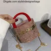 Totes FEMALEE Diamond Round Barrel-Shaped Evening Bags for Women Crystal Wedding Party Clutch Purse Lady Dinner Sequined Bags 2021 New 0219V23