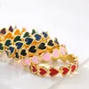 Cluster Rings Elegant Charm Love Heart Enamel For Women Bohemia Colorful Dripping Oil Metal Finger Stacked Wedding Jewelry GiftsCluster