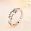 خواتم الزفاف EST FASHION WOMENT JOWNEDRY PLATED RHINESTONE BLING HEART LOVE RING FOR LOPIS HIRDACH GIFL 370351 COPPER