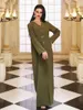 Etnische kleding gewaden Longue Femme Dubai Abaya Turkije Islam Arabische moslim hijab lange jurk Abayas Kaftans voor vrouwen Caftan Marokko Vestido