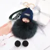 フォックスヘアボールバッグハンギングオーナメント睡眠人形ぬいぐるみアクションフィギュアバックパックペンダントカーキーアクセサリー