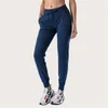 LL Nowe kobiety do jogi jogi wysoki talia cienki pakiet stóp sporty dla kobiet fitness joga dziewięć punktów spodni
