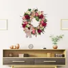 Decorative Flowers Spring Wreath For Front Door Valentine's Day Artificial Peony Rose Flower Home Decor Window Outdoor Wedding Party