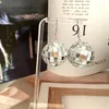 Kolczyki Dangle Vintage 70s American Disco Light Ball Drop for Women Creative Cool Esthetic Hip Rock Trend Biżuteria