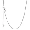 Kedjor Klassisk baskedja med glidande spänne Justerbar längd Rose Gold Silver Curb Necklace Diy Fine Jewelrychains