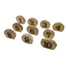 Party Decoration 10 Pieces Wooden Table Number Plate Digital Seat Card For Els Cafes