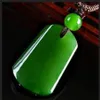 Halskette mit Anhänger aus natürlicher grüner Jade, quadratische Jade-Anhänger, Halsketten für Männer und Frauen, Jadeit-Jade-Schmuck, Halskette für Frauen, Sendekette 4 2501744