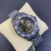 ROF Factory 116610 Men's Watch Has Diameter of 40mm with A 3130 Movement Fully Hollow Design Carbon Fiber Ring Mouth Sapphire Glass