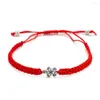 Strand Simple chaîne rouge Turle charme fil Bracelet pour hommes femmes bijoux faits à la main cheville réglable