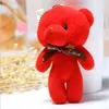 Brinquedo de pelúcia bonito Teddy Bear Pelúcia Chaveiros corrente 12cm 20 estilo mochila escolar infantil decoração moda pingente DHL