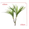 Flores decorativas de 55cm de 88 cm de grandes plantas tropicais dracaena alta de planta falsa galho de plástico verde folhas para varanda doméstica