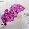 Ghirlande di fiori decorativi Farfalla artificiale bianca Fiore di orchidea Seta Plastica Falena Phalaenopsis per la casa di nozze Decorazione fai da te Fiori finti T230217