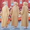 Abbigliamento etnico Con cappuccio Abaya Musulmano Abito da donna Abito arabo Caftano Khimar Eid Ramadan Abbigliamento islamico Longue Femme