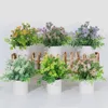 Decoratieve bloemen kunstmatige bloem potten lila chrysanthemum groen kleine indoor planten huisdecoratie bureau doucheruimte