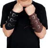 Knäskydd faux läder cosplay armband armskydd hållbara junior skyddande tillbehör för vuxna teater en storlek bågskytte andas andas