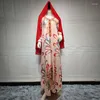 Ethnic Clothing Middle East Abaya Women's Arab Dubai Muslim Fashion Dress Printed Islamic Mosque Moroccan Hijab