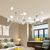 Ceiling Lights Bright Led Light Chandelier 72w 96w Acrylic Tree Branch Black White For Dining Room Bedroom Living RoomCeiling