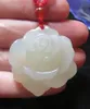 Подвесные ожерелья ретро китайский стиль натуральный белый ожерелье из белого розы мужская и женская подарка на день рождения