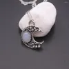 Colliers pendants mystérieux couleur antique Crescent Moon Design Petal Collier Collier Femmes Mesdames Charme de tournesol