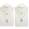 펜던트 목걸이 멀티 레이어 여성용 여성용 햇볕에 초커 목걸이 Bijoux Bohemian Collier Fashion Opal Clavicle Chain Jewelry