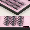 Makeup Tools Wholesale 4 PackSlot Pro 57 Knots 20 Hår Black Individual False Eyelashes Eye Lash Makeup Extension Kit 8mm 10mm 12mm 14mm 230217