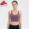 Free shipping Sports Yoga Fitness Bra Gym Crop Tops Women Plain Yoga Workout Bras Back Cross Push Up Shockproof Running Workout Gym Top--No Logo