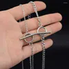 Chains Punk Stainless Steel Necklace Hip-hop Long Chain Double Layer Menswear Rock Band Women Boys Girls Guys Necklaces Collar Jewelry