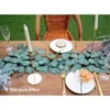 Flores decorativas 4 Pacote de eucalipto Garland folhas artificiais Videira da vegetação para mesa/cenário de casamento Decoração de 5,5 pés