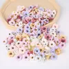 Decorative Flowers Wreaths 30Pcs 3cm Multicolor Daisy Flower Heads Mini Silk Artificial Flowers for Wedding Home Decoration Christmas Wreath Scrapbooking