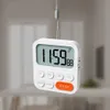 Kitchen Timers Desktop Adjustable Portable Alarm Clock Tool Counts Down Up Digital Timer Home Magnetic LCD Display For Kids ABS 230217