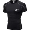 Nieuwe Mannen Compressie Running T-shirt Fitness Strakke Korte Mouw Sport tshirt Training Jogging Shirts Gym Sportkleding Sneldrogend