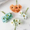 Dekorativa blommor kransar 60st Silk Cherry Chile Decorations Home Stamen Mini Bouquet Wedding Diy Garland Artificial Flowers for Scrapbooking Crafts