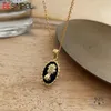 Catene Besimpol Collana con ciondolo Elizabeth in argento sterling 925 stile occidentale vintage color oro per donna elegante gioielleria raffinata