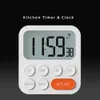 Kitchen Timers Desktop Adjustable Portable Alarm Clock Tool Counts Down Up Digital Timer Home Magnetic LCD Display For Kids ABS 230217