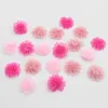 Flores decorativas grinaldas 24 pcs 22mm colorido organza bowknot meninas flor artificial roseta arco headwear material diy vestuário acessórios de costura b0905