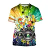 T-shirts pour hommes Jumeast 3D musique chant casque imprimé Hip Hop T-shirts Harajuku mode guitare chemise pour hommes vêtements esthétiques