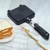 Backformen Doppelseitige Bratpfanne Pfannkuchen Omelett Küchenbedarf Flip Abnehmbare Sandwich Maker für Camping Toast